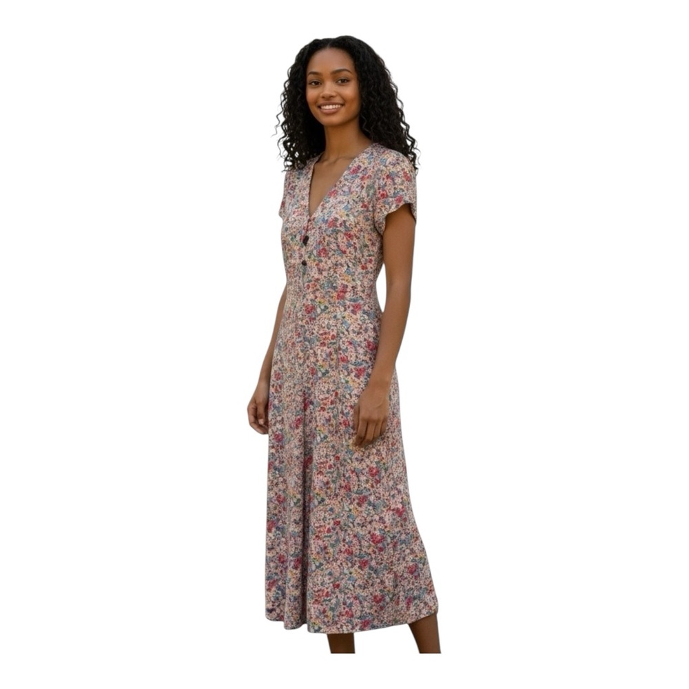SWEET STORM woman's size small S floral pink tie waist spring summer jumpsuit